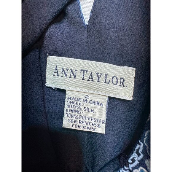 Ann Taylor Floral Maxi Dress Womens 2 Blue Halter Summer Chic Boho Sleeveless - Picture 2 of 10